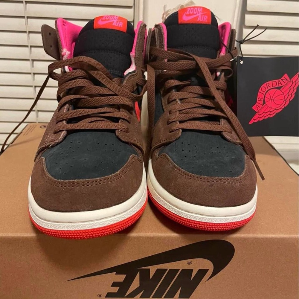 Air Jordan 1 ZM Air CMFT 2 Cacao Pink Black High Top Shoes